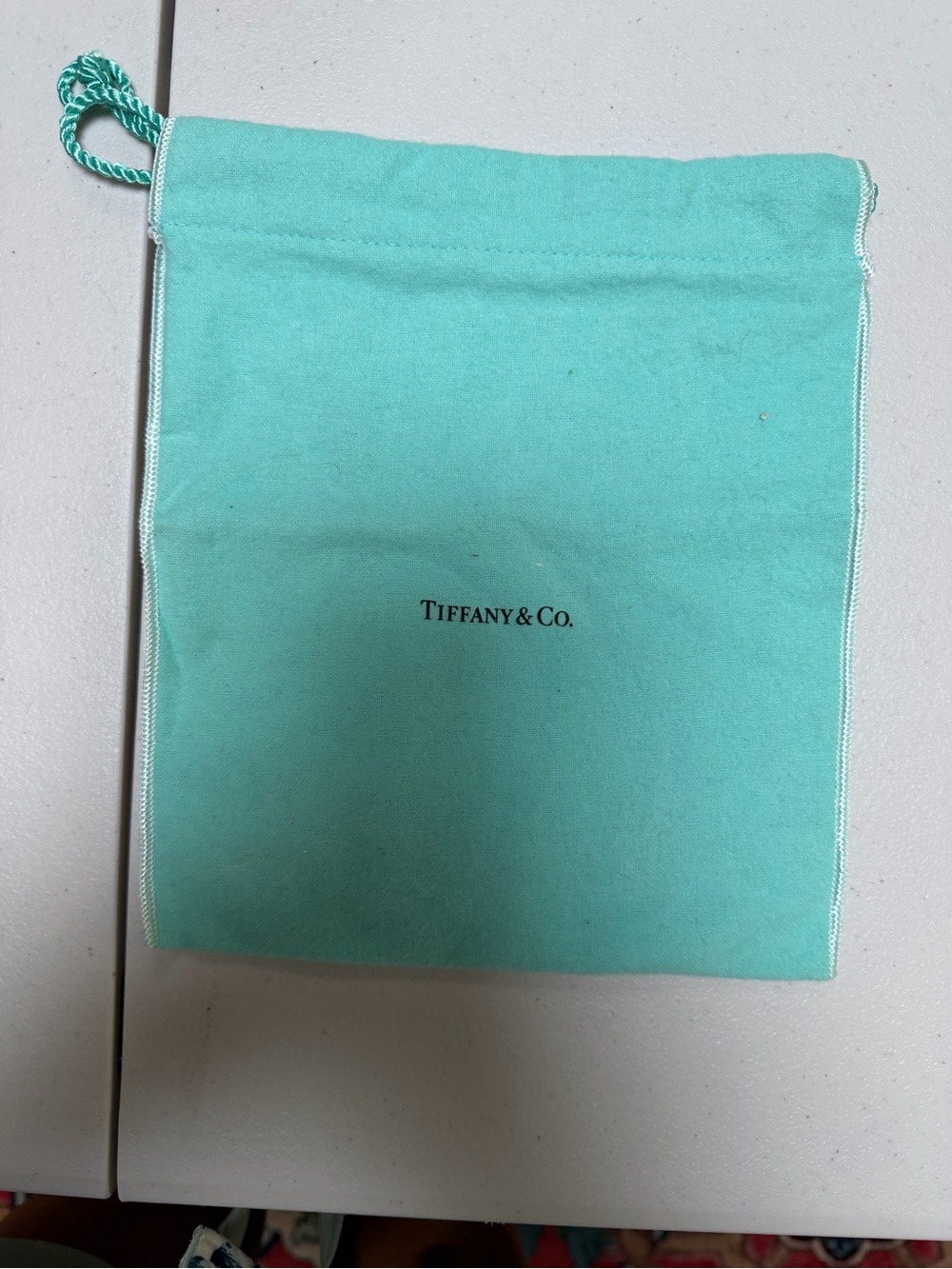 Tiffany & Co. Small Drawstring Pouch in Signature Blue-Green